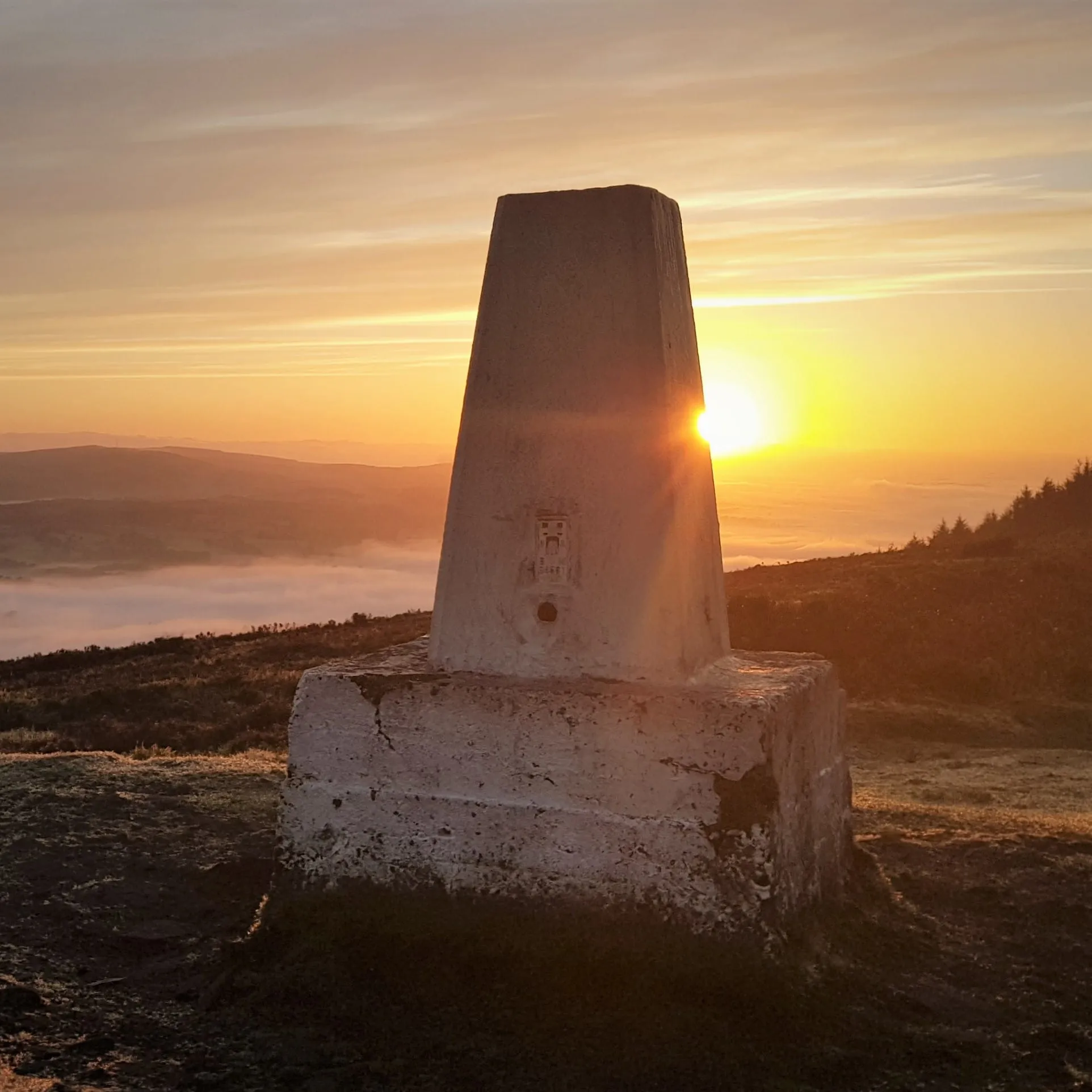 Sunrise over Longridge Fell in the Forest of Bowland
